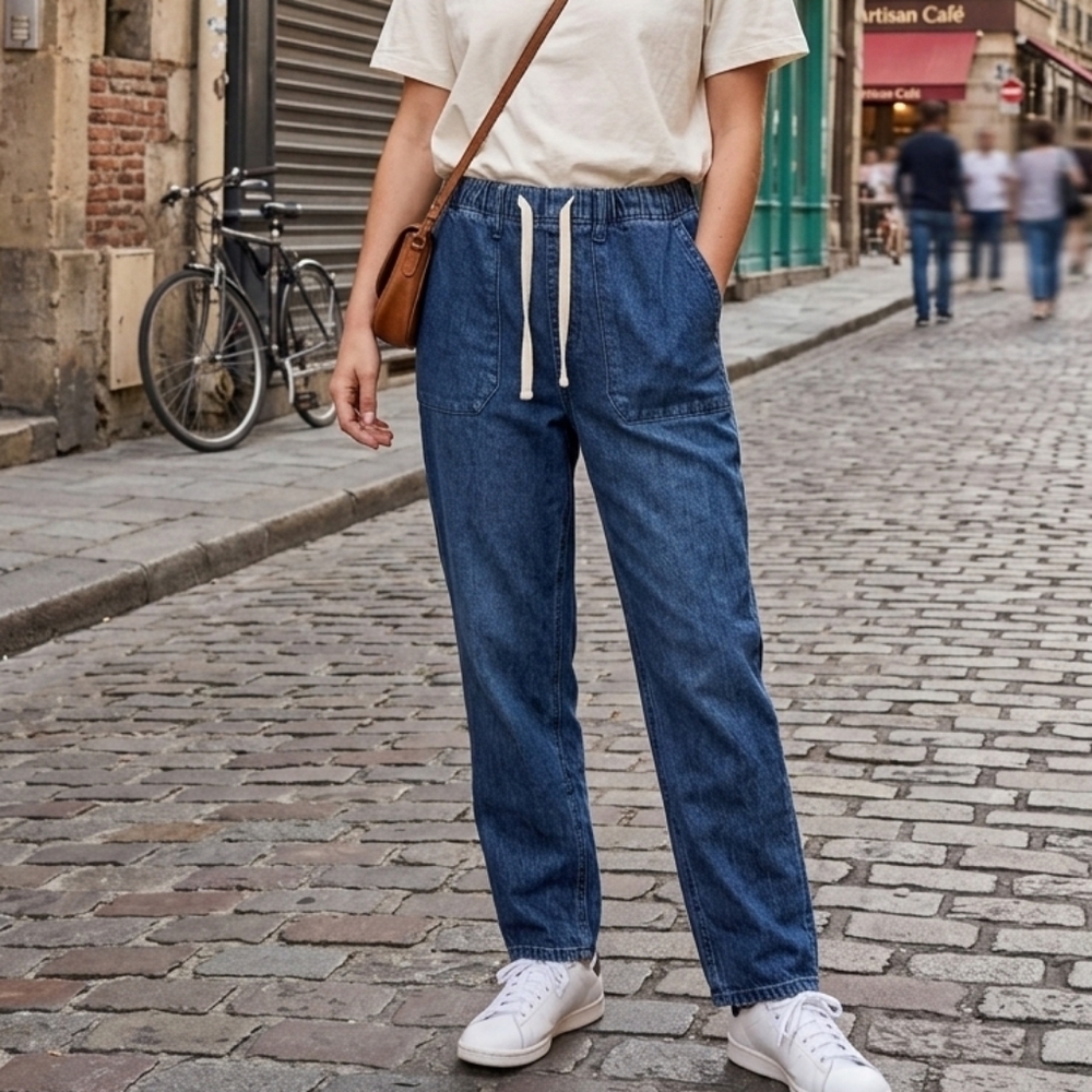 Buffalo David Bitton Relaxed Indigo Drawstring Jeans Women’s Size S
